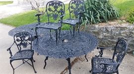 2 Degginger tables-one set w/ 4 chairs and other w/ 2 chairs