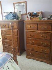 2 matching dressers to the 4 poster bed and 2 night stands