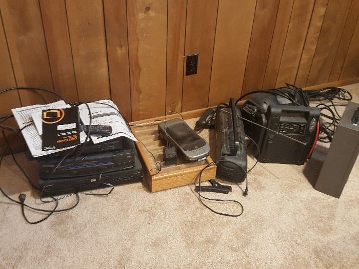 Electronics - radios, VHS, DVD, phonograph.
