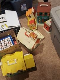 Toys - OMG!  Fisher Price house, school, more -- bins full of them!