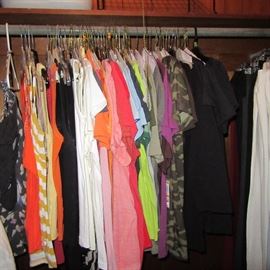 Lane closet of ladies shirts