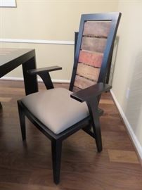 Pair of reclaimed Brazilian peroba rosa armchairs.