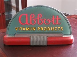 Vintage Abbott lighted display signage.