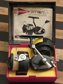 Vintage 1960s Garcia Mitchell 300 fishing reel in original box, made in France.