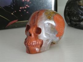 Mexican carved quartz skull.