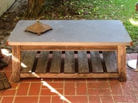 Reclaimed wood coffee table.