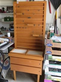 Custom made display cabinet with locking drawers.