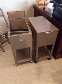 Unique filing cabinets on casters