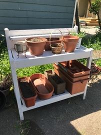 Gardening bench and pots!
