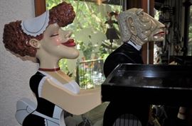 Bombay Company Millie the Maid and James the Butler serving tray tables