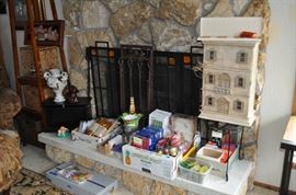 And even more candles... display house, fireplace set