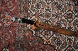 Kodak no. 2 vintage tripod with original leather case, beautiful rug