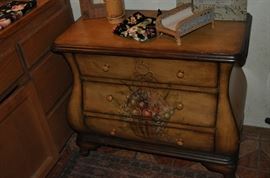 Bombe chest floral painting