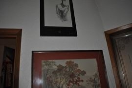 Yes... it's a bathroom and it's full of all sorts of cool stuff... look at that 'bust' in the corner!  All of the walls are full of art, there's a very cool painted Bombe chest and even an awesome little hand-painted Italian table