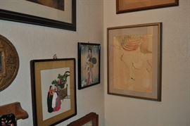 Yes... it's a bathroom and it's full of all sorts of cool stuff... look at that 'bust' in the corner!  All of the walls are full of art, there's a very cool painted Bombe chest and even an awesome little hand-painted Italian table