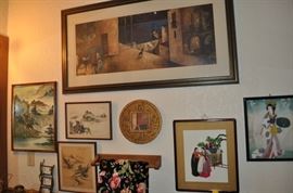 Yes... it's a bathroom and it's full of all sorts of cool stuff... look at that 'bust' in the corner!  All of the walls are full of art, there's a very cool painted Bombe chest and even an awesome little hand-painted Italian table