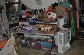 You know... we can usually whip through a bedroom in a matter of hours, maybe a day.  Not this one!  I think it took a FULL week to get it together.  Look at all those purses!  The bins are packed with all sorts of ladies' necessities.  And... this is just ONE angle!