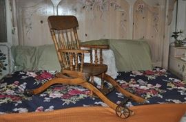 LOOK LOOK LOOK -- it's an antique high chair that converts to a chair/stroller.  It's so amazing!