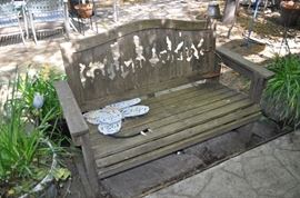 Garden art... tons of gardening tools, pots, patio set, hammock on stand, sooo many birdhouses, statuary, plant stands, old ladders, rusty treasures, bird bath, garden tool stand, hoses, Columbia winery wood bench, garden fertilizers and more, gardening books, gardening supplies and tools hundreds,  wooden table, wooden bench, garden hand tools, wind chimes, wire baskets, hose reel, planters, compost bins, wicker, wrought iron pot hangers, patio chairs, little red wagon, picket fencing, corrugated metal, garden carts, shepherds’ hooks, bags of gravel, rakes/shovels/hoes/spades/clippers/cultivators, tool caddy, slab of granite, ladders, garden wall art, strawberry pot, weather vane, terra cotta, vintage duck decoy wind chime, cast concrete leaves, wrought iron small tables, gardening hand tools, bird feeders, garden signs, boots, garden whimsey…