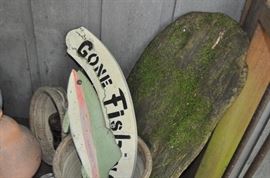 Garden art... tons of gardening tools, pots, patio set, hammock on stand, sooo many birdhouses, statuary, plant stands, old ladders, rusty treasures, bird bath, garden tool stand, hoses, Columbia winery wood bench, garden fertilizers and more, gardening books, gardening supplies and tools hundreds,  wooden table, wooden bench, garden hand tools, wind chimes, wire baskets, hose reel, planters, compost bins, wicker, wrought iron pot hangers, patio chairs, little red wagon, picket fencing, corrugated metal, garden carts, shepherds’ hooks, bags of gravel, rakes/shovels/hoes/spades/clippers/cultivators, tool caddy, slab of granite, ladders, garden wall art, strawberry pot, weather vane, terra cotta, vintage duck decoy wind chime, cast concrete leaves, wrought iron small tables, gardening hand tools, bird feeders, garden signs, boots, garden whimsey…