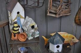 Garden art... tons of gardening tools, pots, patio set, hammock on stand, sooo many birdhouses, statuary, plant stands, old ladders, rusty treasures, bird bath, garden tool stand, hoses, Columbia winery wood bench, garden fertilizers and more, gardening books, gardening supplies and tools hundreds,  wooden table, wooden bench, garden hand tools, wind chimes, wire baskets, hose reel, planters, compost bins, wicker, wrought iron pot hangers, patio chairs, little red wagon, picket fencing, corrugated metal, garden carts, shepherds’ hooks, bags of gravel, rakes/shovels/hoes/spades/clippers/cultivators, tool caddy, slab of granite, ladders, garden wall art, strawberry pot, weather vane, terra cotta, vintage duck decoy wind chime, cast concrete leaves, wrought iron small tables, gardening hand tools, bird feeders, garden signs, boots, garden whimsey…
