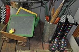 Garden art... tons of gardening tools, pots, patio set, hammock on stand, sooo many birdhouses, statuary, plant stands, old ladders, rusty treasures, bird bath, garden tool stand, hoses, Columbia winery wood bench, garden fertilizers and more, gardening books, gardening supplies and tools hundreds,  wooden table, wooden bench, garden hand tools, wind chimes, wire baskets, hose reel, planters, compost bins, wicker, wrought iron pot hangers, patio chairs, little red wagon, picket fencing, corrugated metal, garden carts, shepherds’ hooks, bags of gravel, rakes/shovels/hoes/spades/clippers/cultivators, tool caddy, slab of granite, ladders, garden wall art, strawberry pot, weather vane, terra cotta, vintage duck decoy wind chime, cast concrete leaves, wrought iron small tables, gardening hand tools, bird feeders, garden signs, boots, garden whimsey…