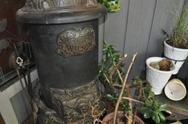 Garden art... tons of gardening tools, pots, patio set, hammock on stand, sooo many birdhouses, statuary, plant stands, old ladders, rusty treasures, bird bath, garden tool stand, hoses, Columbia winery wood bench, garden fertilizers and more, gardening books, gardening supplies and tools hundreds,  wooden table, wooden bench, garden hand tools, wind chimes, wire baskets, hose reel, planters, compost bins, wicker, wrought iron pot hangers, patio chairs, little red wagon, picket fencing, corrugated metal, garden carts, shepherds’ hooks, bags of gravel, rakes/shovels/hoes/spades/clippers/cultivators, tool caddy, slab of granite, ladders, garden wall art, strawberry pot, weather vane, terra cotta, vintage duck decoy wind chime, cast concrete leaves, wrought iron small tables, gardening hand tools, bird feeders, garden signs, boots, garden whimsey…garde