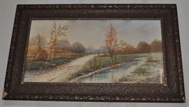 Beautifully framed antique print... looks like it's signed "Keller"