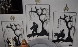 This delicate trio is delightful!  Entirely made of metal.  Priced separately, but they need to be together!