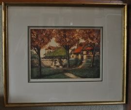 Beautifully framed etching