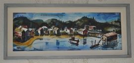 Love this!  Local Whidbey Island artist, Ross Hatte. 
Beautifully framed.