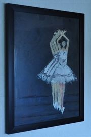 Framed ballerina, artist is Stewart