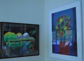 Framed art, Mary Logsdon on the left