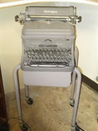 1950's Remington Typewriter with Original Stand