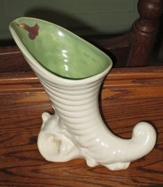 Red Wing Cornucopia Vase 