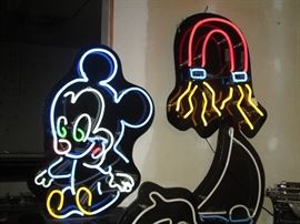 Neon Signs, Mickey, Magnet, Sailboat, Dolphin