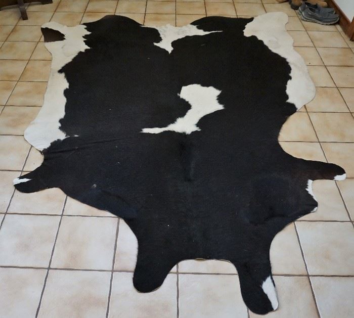 One of several cowhides to choose from