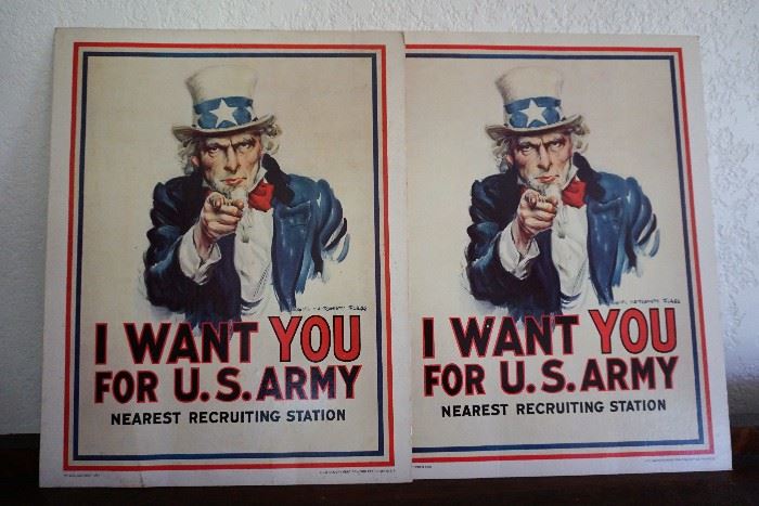 1981 reproduction Army recruiting posters