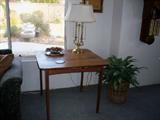 Square table.