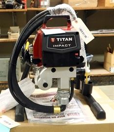 Titan Impact 440 Skid Mount Airless Paint Sprayer, Model 805000, With Hoses And Manual, SN1841200101, New