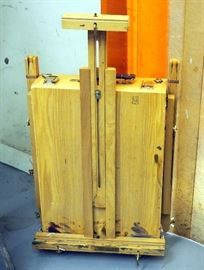Folding Wood Artist Easel With Drawer