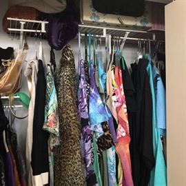 2 massive walk in closets full of clothes shoes and pocketbooks