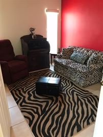 All furniture and computer in the study