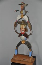 "Cowboys" sculpture by Dewey Blocksma, 30"h