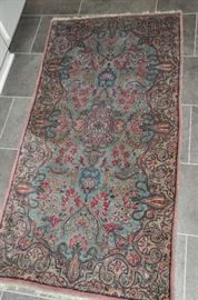 Gorgeous vintage wool and silk area rug, 2'6" x 4'11"