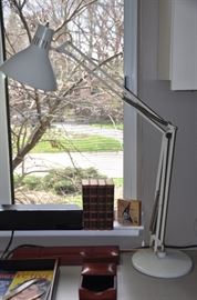 Wonderful white metal adjustable task lamp (2 available)