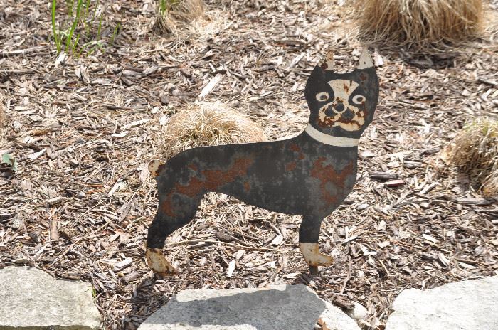 Folk art garden dog