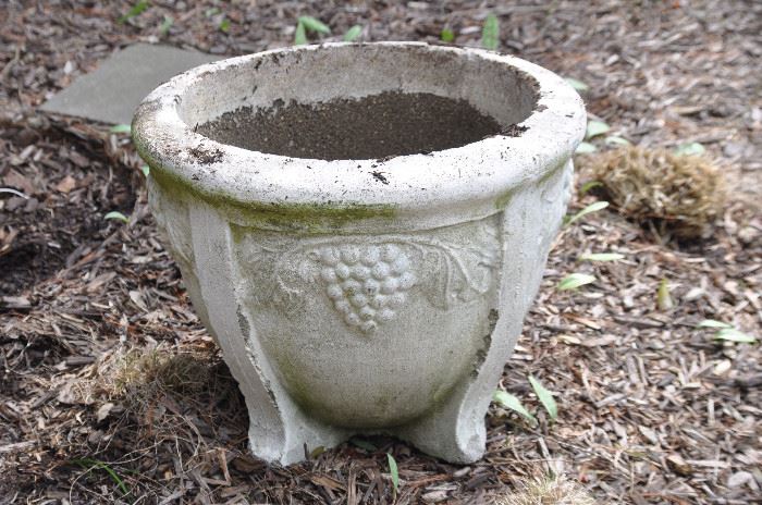 One of the 4 cement planters available. 