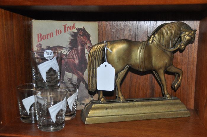 Copper horse figurine 

