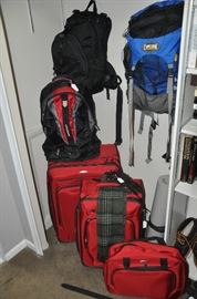 Samsonite 3 piece luggage set and great backpacks